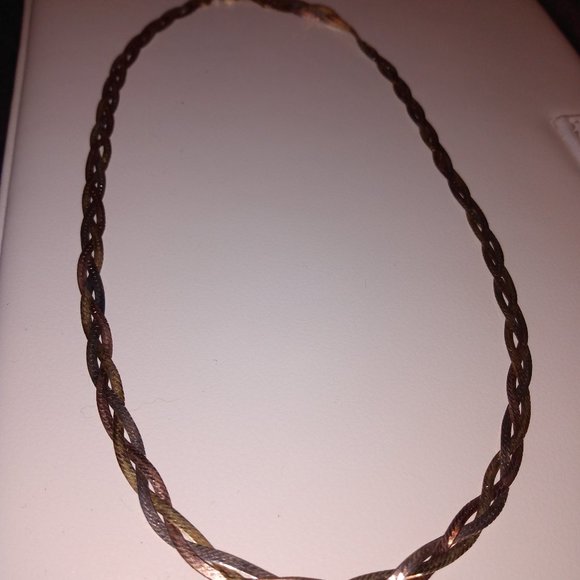 Jtv tri color sterling silver chain - Picture 2 of 2